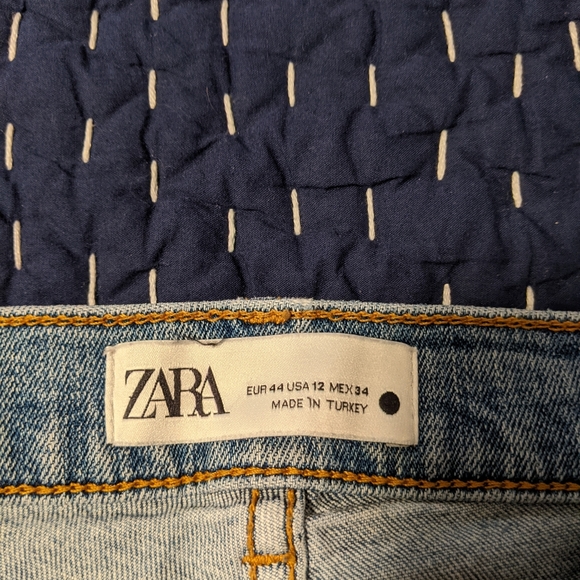 Zara Premium Bootcut Cropped Vintage Jeans - Picture 3 of 4